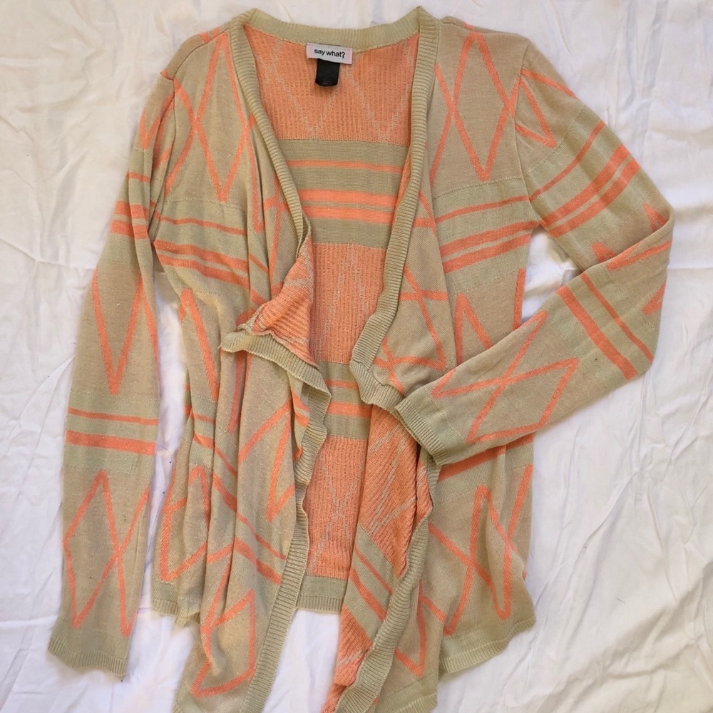 Geometric Print Cardigan
